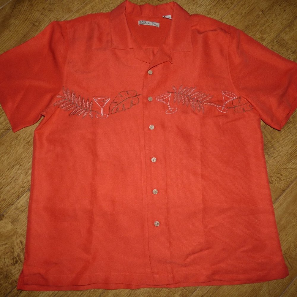 Batik Bay Hawaiian Martini Short Sleeve Shirt, L